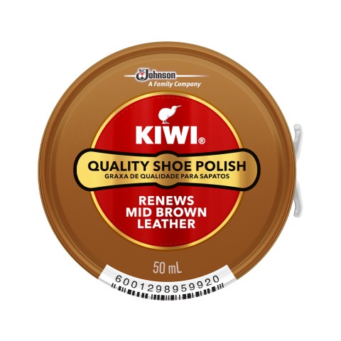 KIWI QUALITY MID BROWN SHOE POLISH