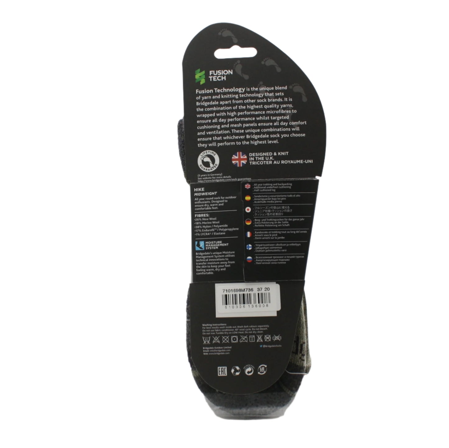 HIKE MID WEIGHT SOCK, Socks, Burton Mc Call ( Bridgedale), Logues Shoes - Logues Shoes.ie Since 1921, Galway City, Ireland.