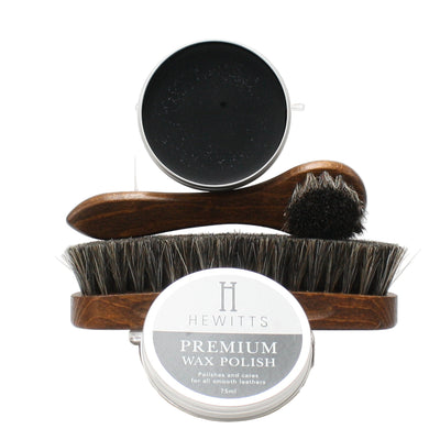 HEWITTS PREMIUM BRUSH SET, Shoe Care, EURO LEATHERS, Logues Shoes - Logues Shoes.ie Since 1921, Galway City, Ireland.